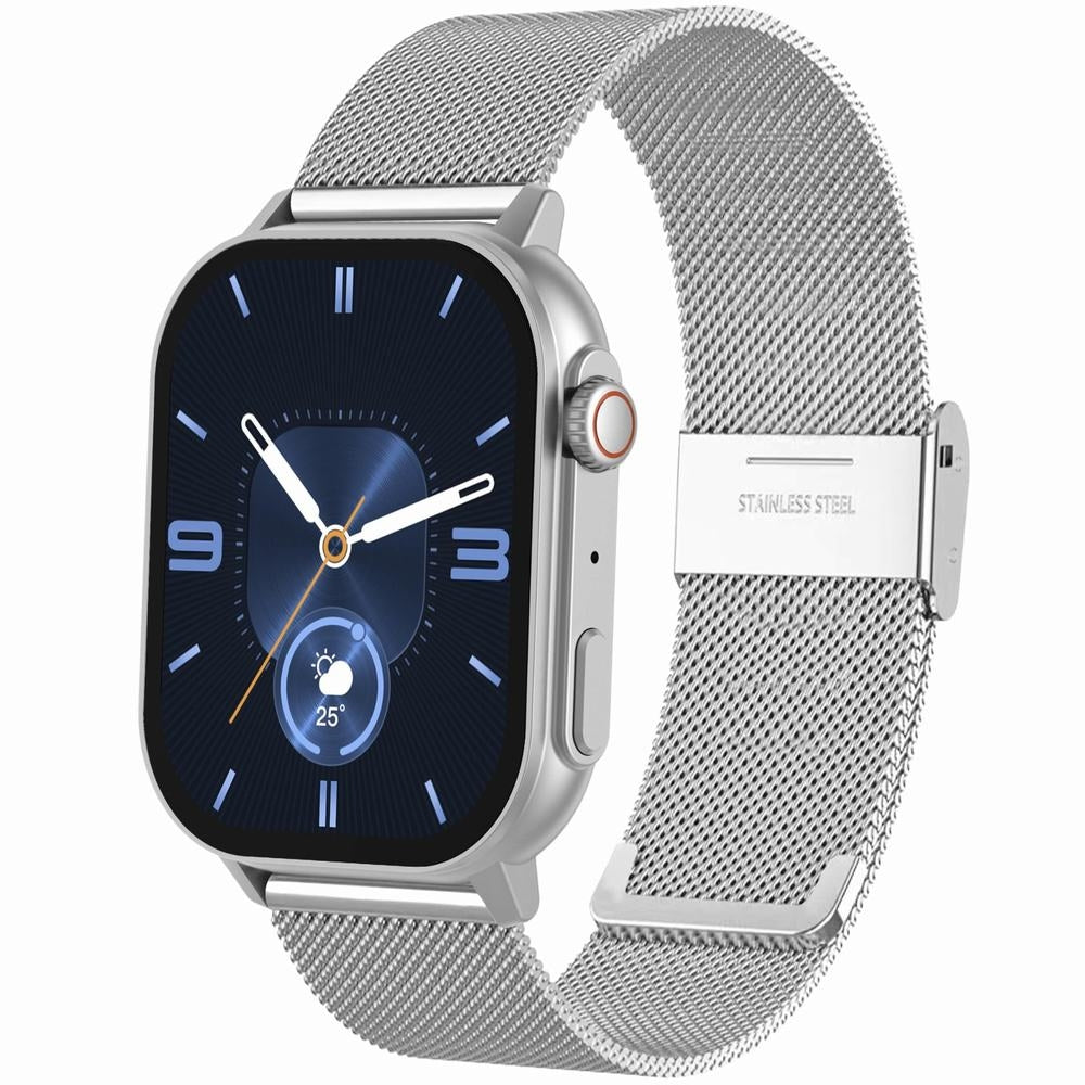 Smartwatch Gravity GT15-9 Czarny Pasek Silikonowy + Srebrna Bransoleta – zdjęcie 2