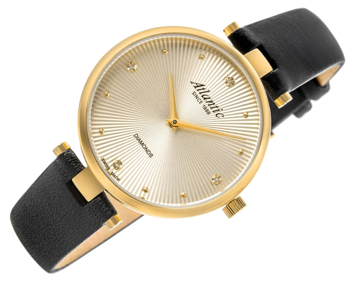 Zegarek Damski Atlantic Royal Diamonds 29044.45.37 + BOX – zdjęcie 2