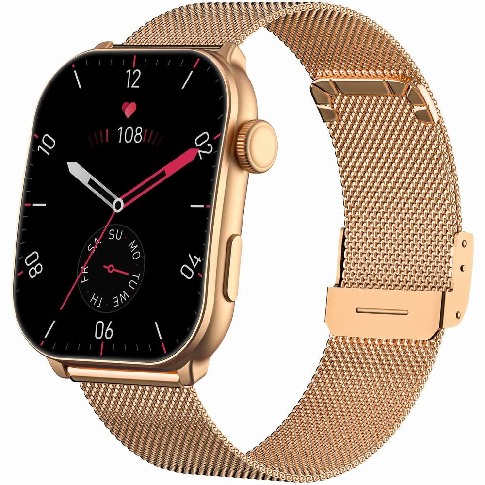 Smartwatch Damski GRAVITY GT28-5 Pasek + Bransoleta Różowe złoto Czarny – zdjęcie 2