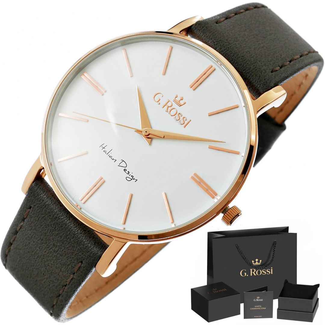 Zegarek Męski G.ROSSI 10401A2-3B4 + BOX – zdjęcie 2