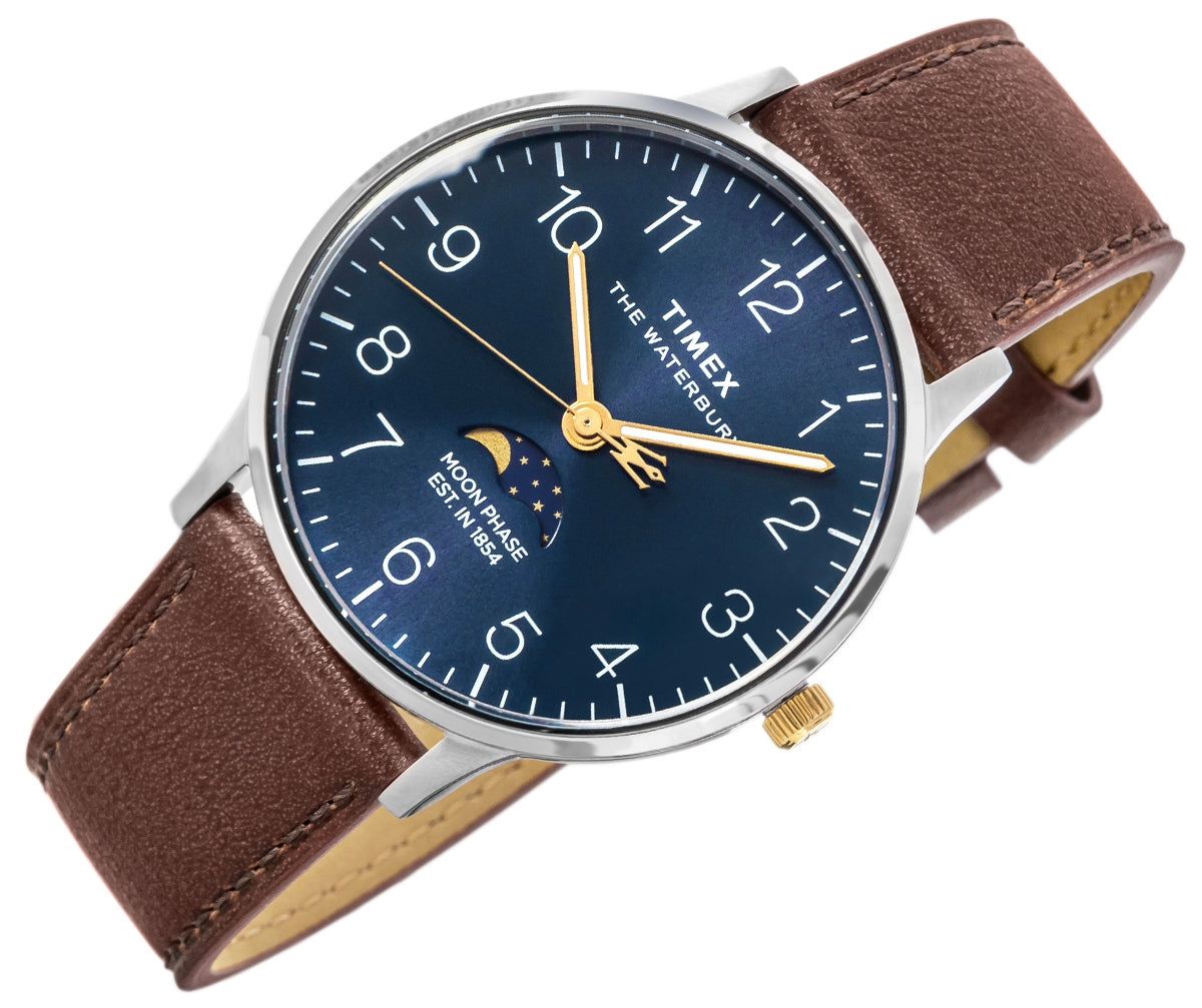 Zegarek Męski TIMEX Waterbury Classic Moon Phase TW2W75600 + BOX – zdjęcie 2