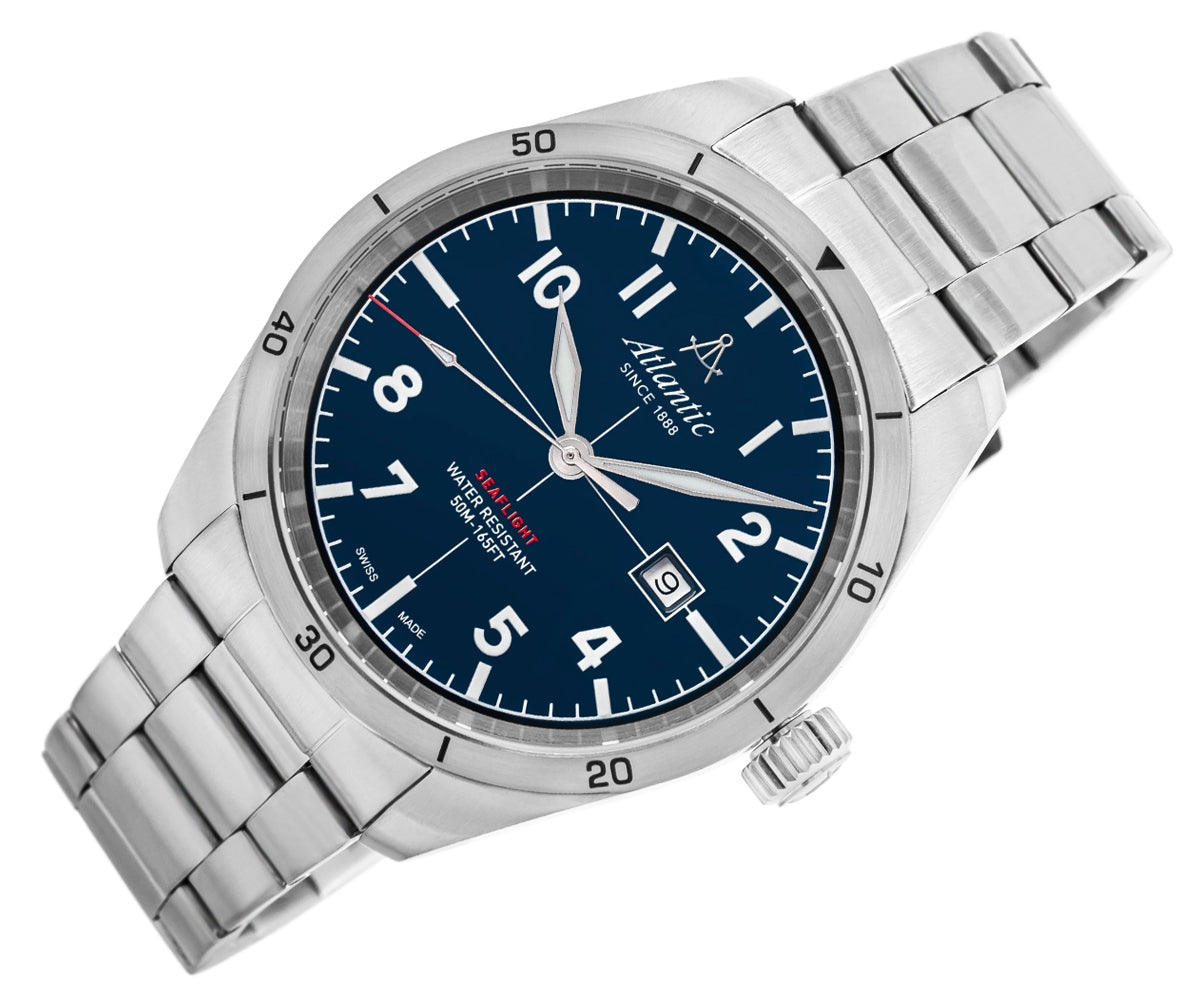 Zegarek Męski Atlantic Seaflight 70356.41.55 + BOX – zdjęcie 2