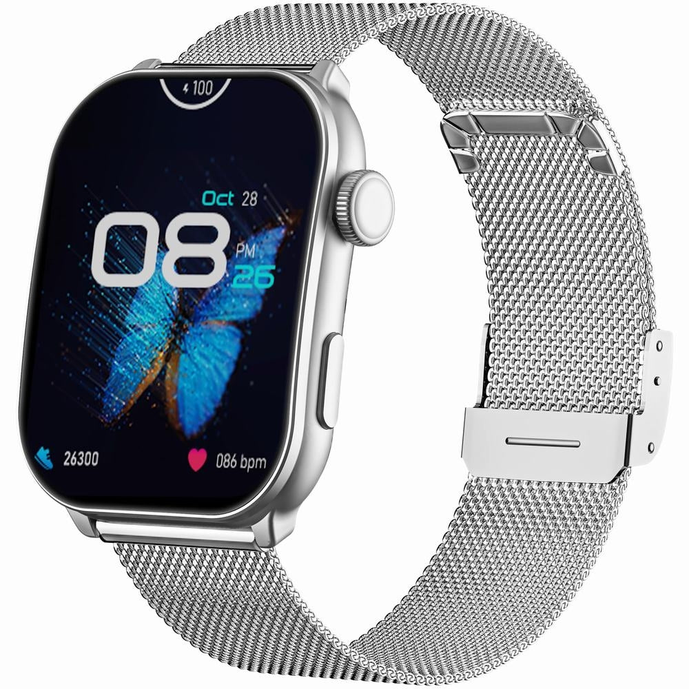 Smartwatch Damski GRAVITY GT28-10 Pasek + Bransoleta Biało Srebrny – zdjęcie 2