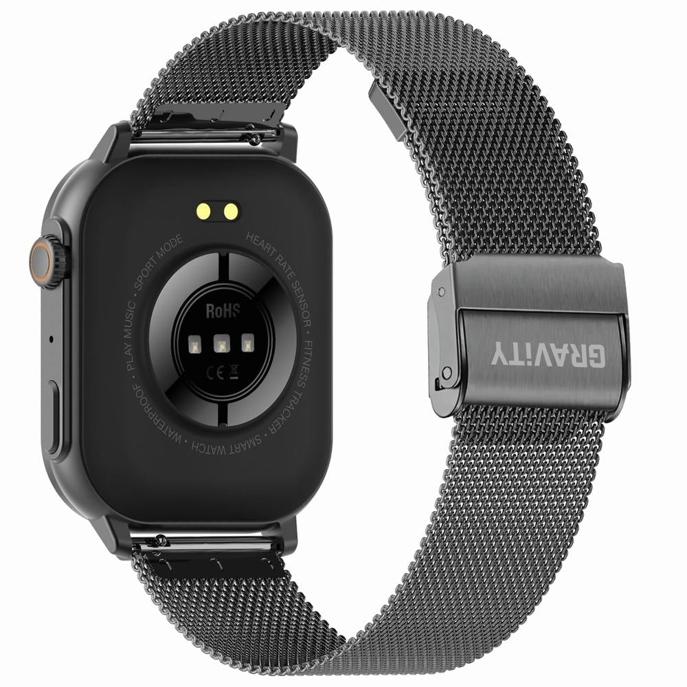 Smartwatch Gravity GT15-5 Czarny Pasek Silikonowy + Tytanowa Bransoleta – zdjęcie 7