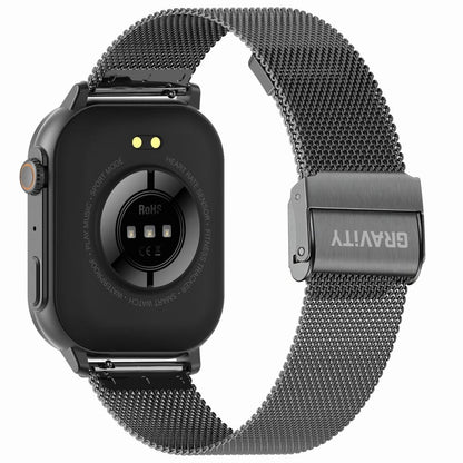 Smartwatch Gravity GT15-5 Czarny Pasek Silikonowy + Tytanowa Bransoleta – zdjęcie 7