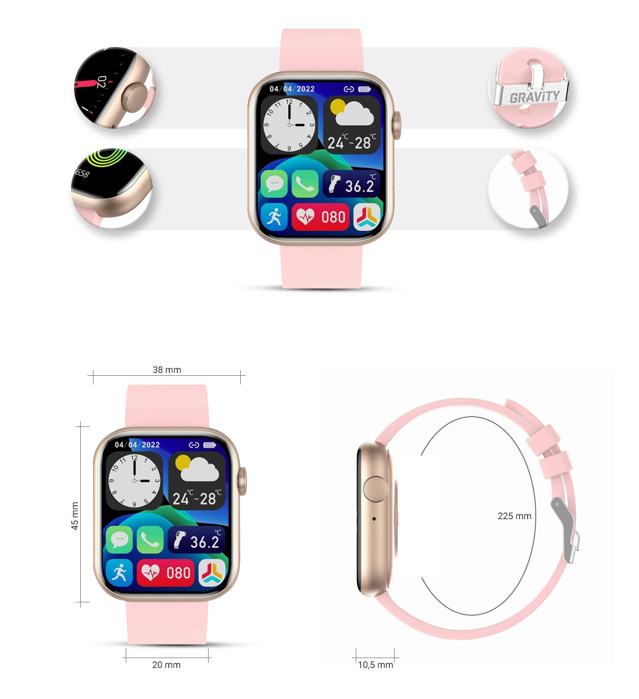 Smartwatch Damski Gravity GT3-1 – zdjęcie 8