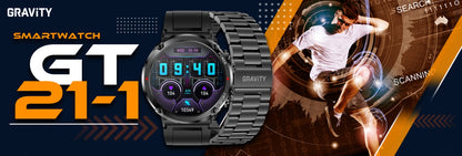 Smartwatch Gravity GT21-1+ Czarny Pasek Silikonowy – zdjęcie 9
