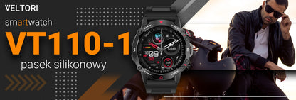 Smartwatch VELTORI VT110-1 Czarny Pasek Silikonowy – zdjęcie 5