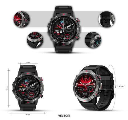 Smartwatch VELTORI VT110-1 Czarny Pasek Silikonowy – zdjęcie 6
