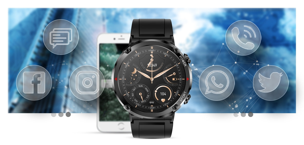Smartwatch Gravity GT21-1+ Czarny Pasek Silikonowy – zdjęcie 12