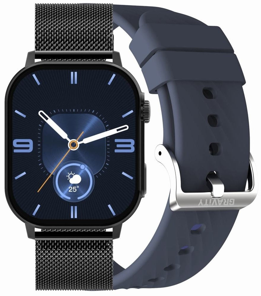 Smartwatch Damski GRAVITY GT15-12 Granatowy Pasek Silikonowy + Czarna