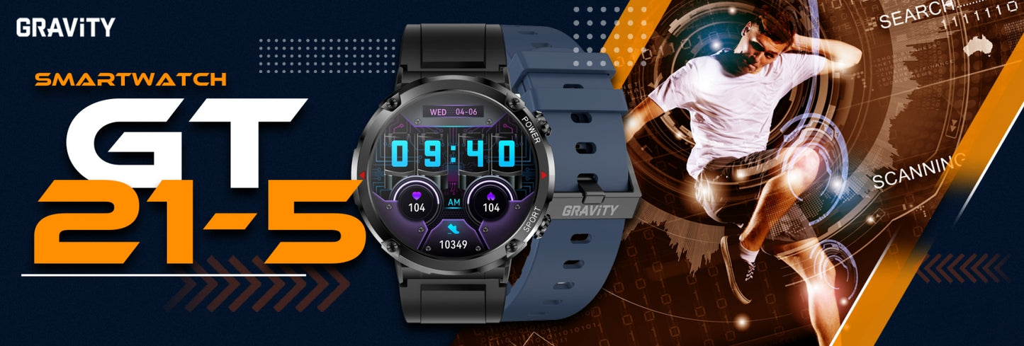 Smartwatch Gravity GT21-5 + Granatowy Pasek Silikonowy – zdjęcie 10