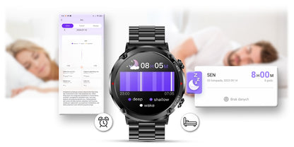 Smartwatch Gravity GT21-1+ Czarny Pasek Silikonowy – zdjęcie 14