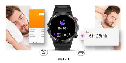 Smartwatch VELTORI VT110-1 Czarny Pasek Silikonowy – zdjęcie 10