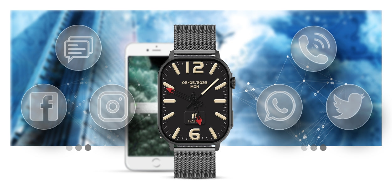 Smartwatch Gravity GT15-5 Czarny Pasek Silikonowy + Tytanowa Bransoleta – zdjęcie 13