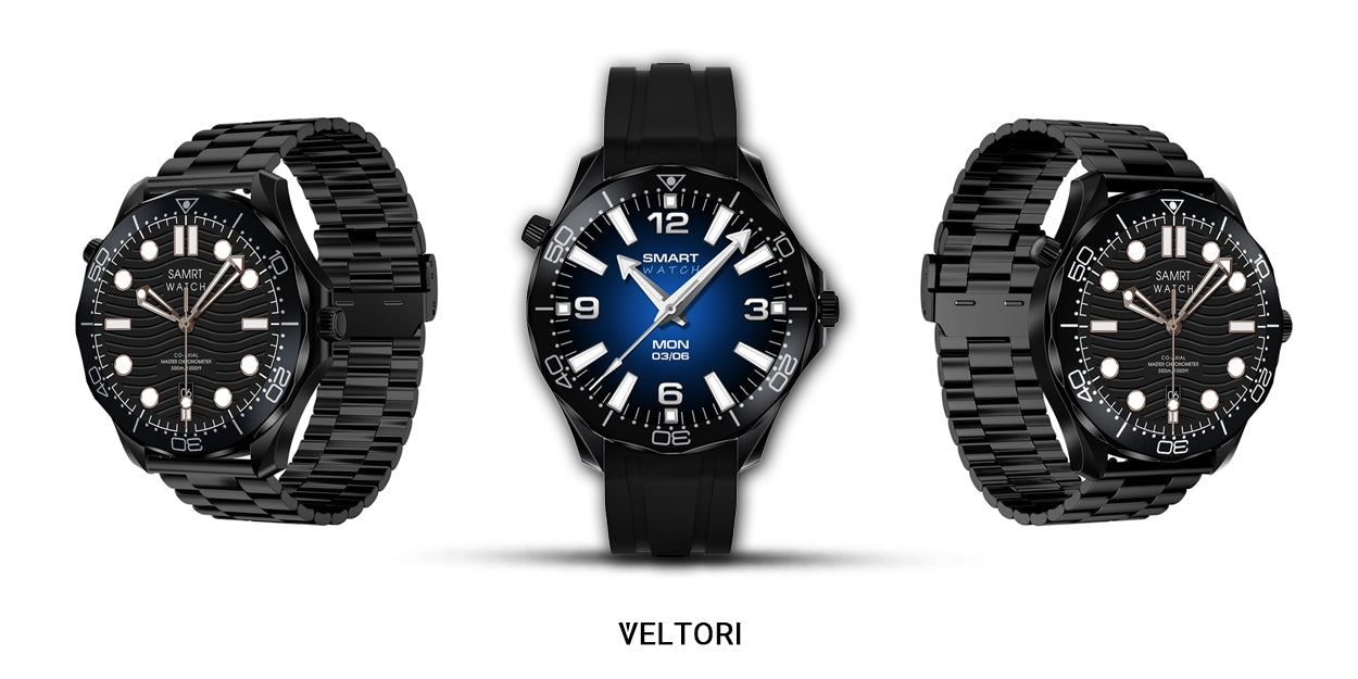 Smartwatch VELTORI VT150-1 Czarny Pasek Silikonowy + Czarna Bransoleta – zdjęcie 11