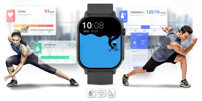 Smartwatch Gravity GT15-5 Czarny Pasek Silikonowy + Tytanowa Bransoleta – zdjęcie 14
