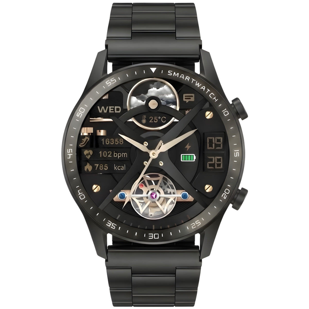 Smartwatch Gravity Czarny Bransoleta i Pasek GT10-1 – zdjęcie 10
