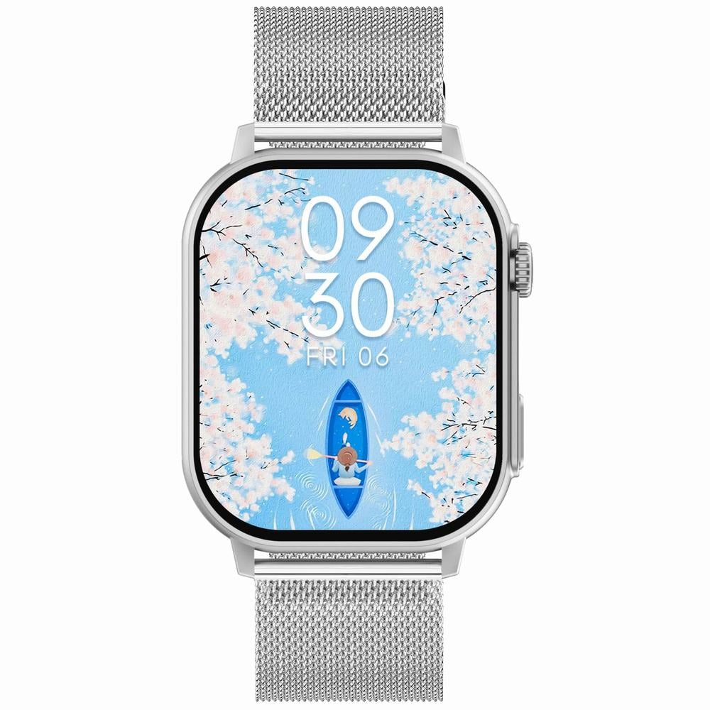 Smartwatch Gravity GT15-9 Czarny Pasek Silikonowy + Srebrna Bransoleta – zdjęcie 3