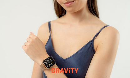 Smartwatch Gravity Różowe Złoto Czarny 2 Paski GT17-5 – zdjęcie 3