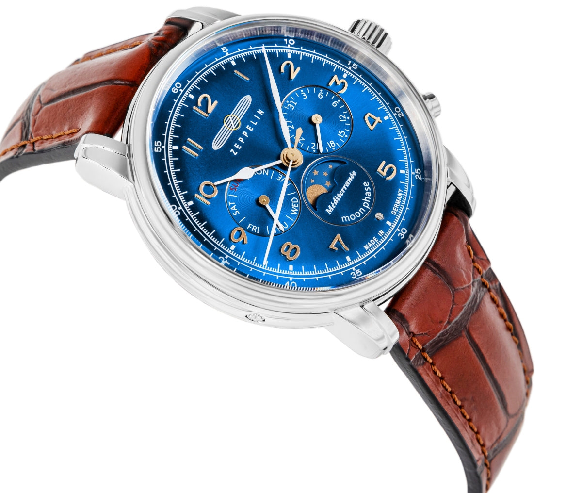 Zegarek Męski ZEPPELIN Mediterranee Moonphase 9636-3 + BOX – zdjęcie 3