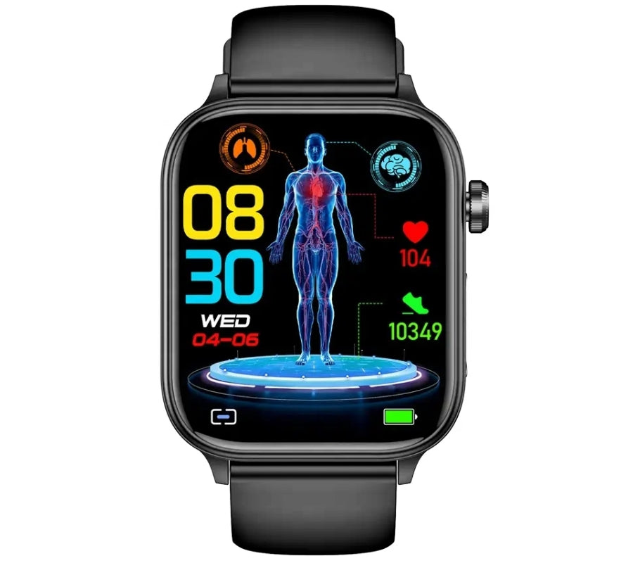 Smartwatch Męski Rubicon RNCF33 BLACK + Pasek Bordowy – zdjęcie 4