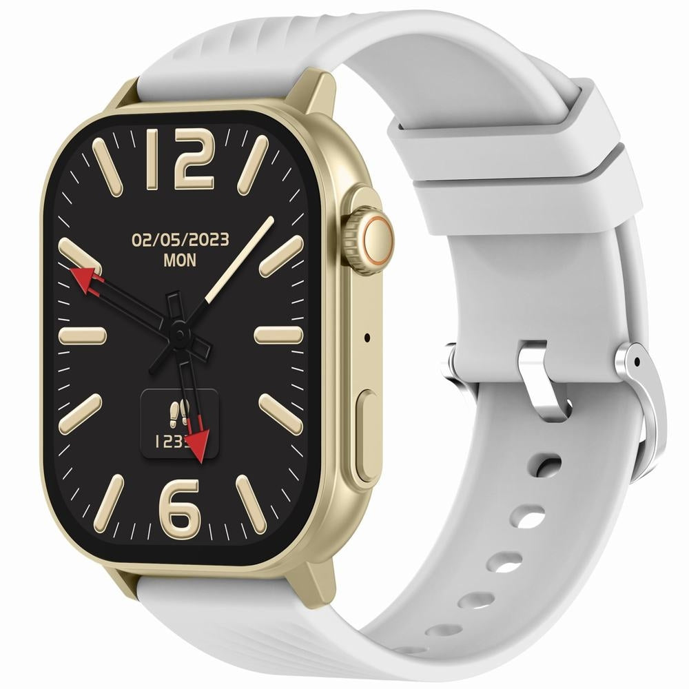 Smartwatch Damski GRAVITY GT15-10 Biały Pasek Silikonowy + Złota Bransoleta – zdjęcie 3