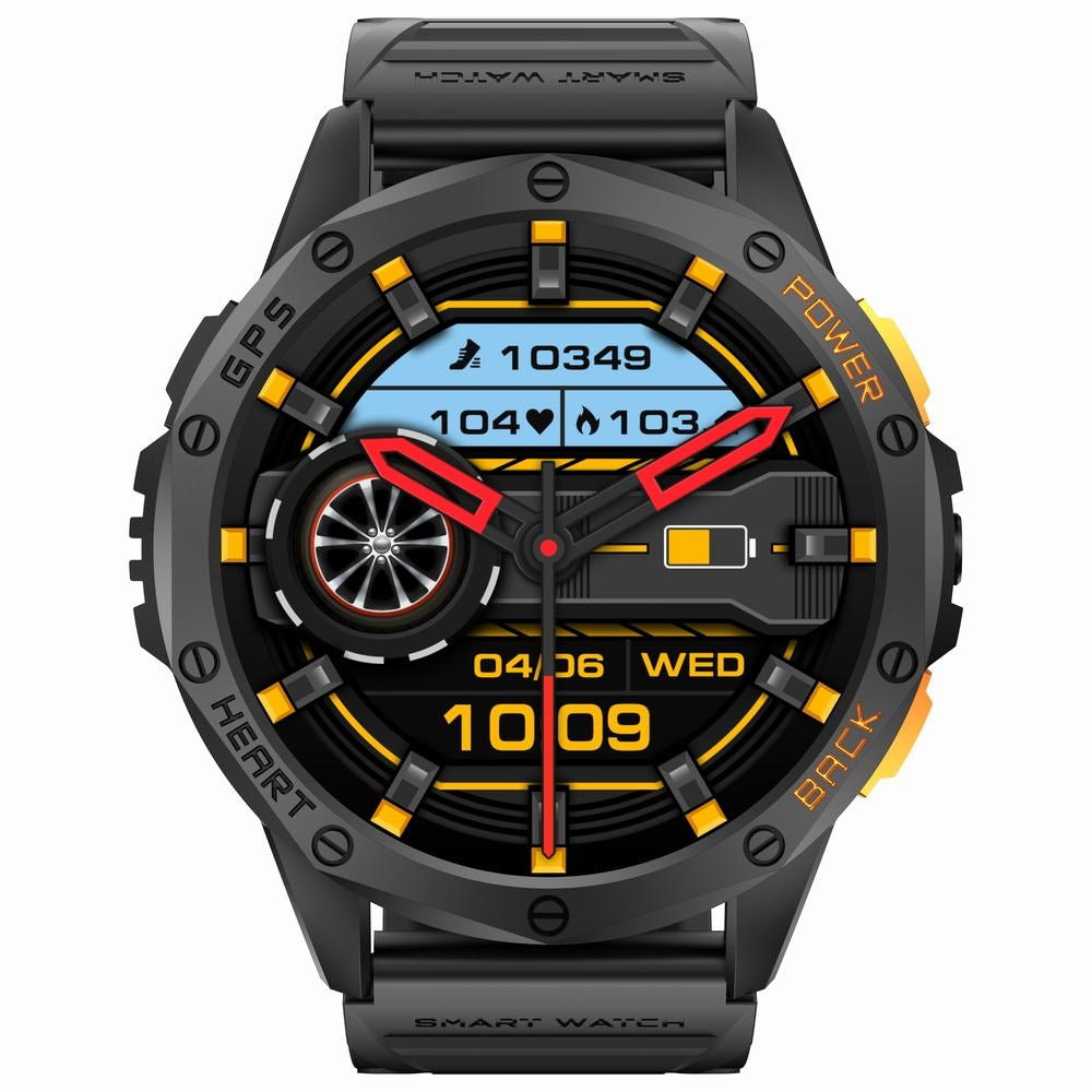 Smartwatch Męski GRAVITY GPS GT24-1 Czarny Pasek Silikonowy + Granatowy – zdjęcie 3