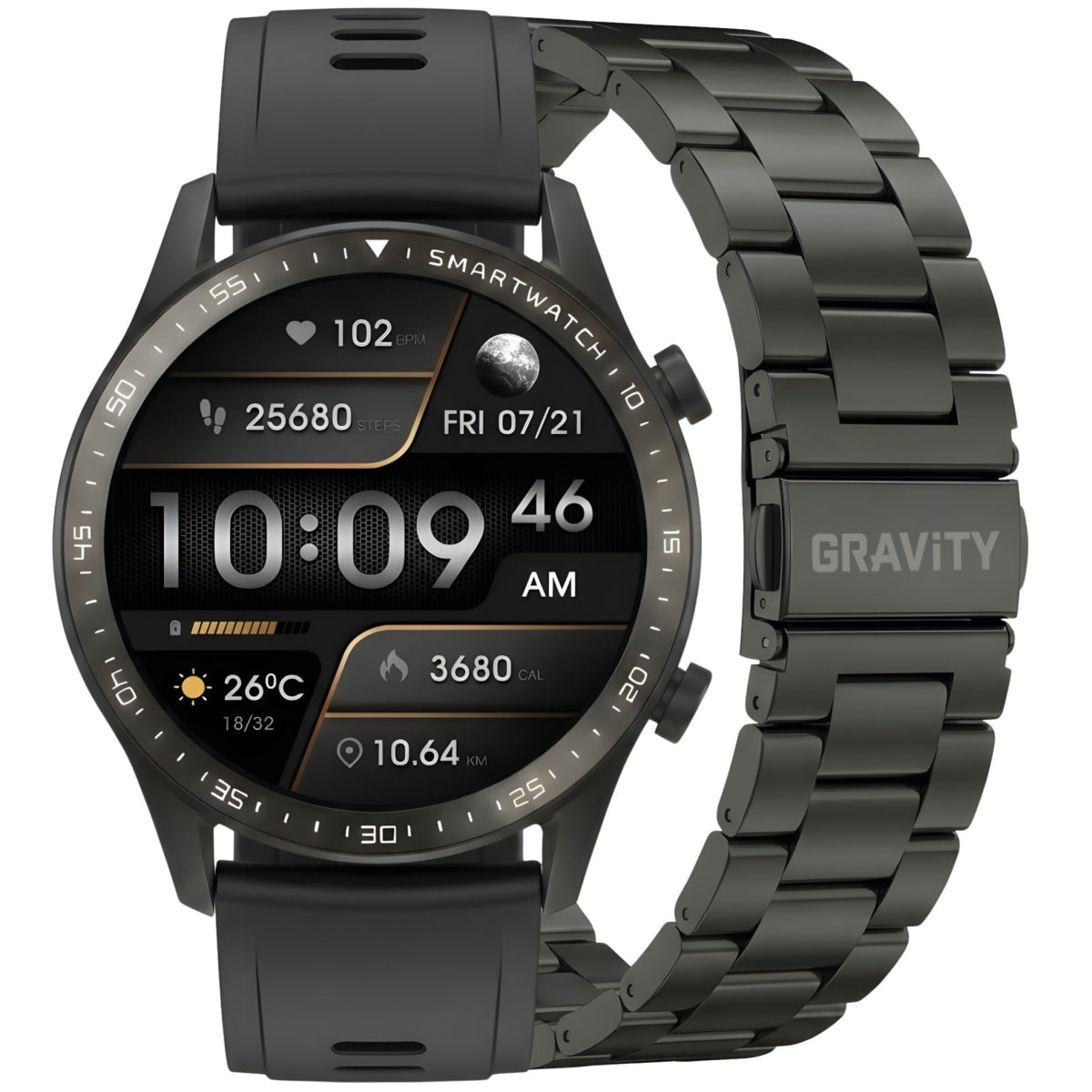 Smartwatch Gravity Czarny Bransoleta i Pasek GT10-1 – zdjęcie 13