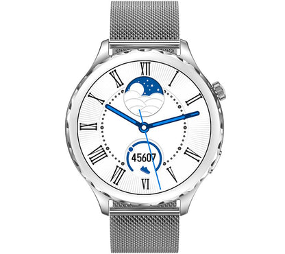 Smartwatch Damski Rubicon RNCF02-1 Srebrno-Srebrny + Czarny Silikonowy – zdjęcie 3