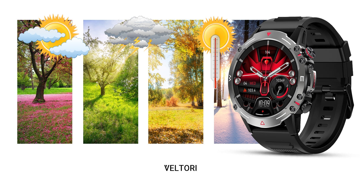Smartwatch VELTORI VT110-1 Czarny Pasek Silikonowy – zdjęcie 16