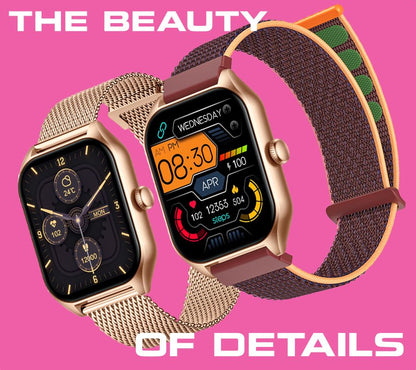 Smartwatch Rubicon RNCF03-1 Czarny+ Niebiesko-Pomarańczowy Pasek Parciany – zdjęcie 8