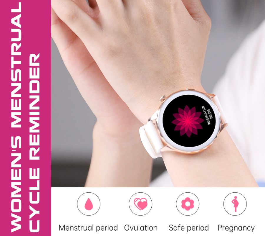 Smartwatch Damski Rubicon RNCF02-1 Srebrno-Srebrny + Czarny Silikonowy – zdjęcie 10