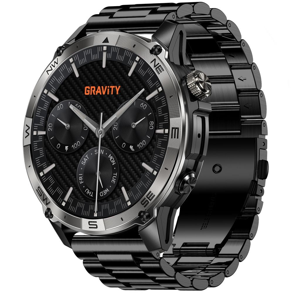 Smartwatch Gravity Czarny Pasek + Bransoleta GT46-4 – zdjęcie 4