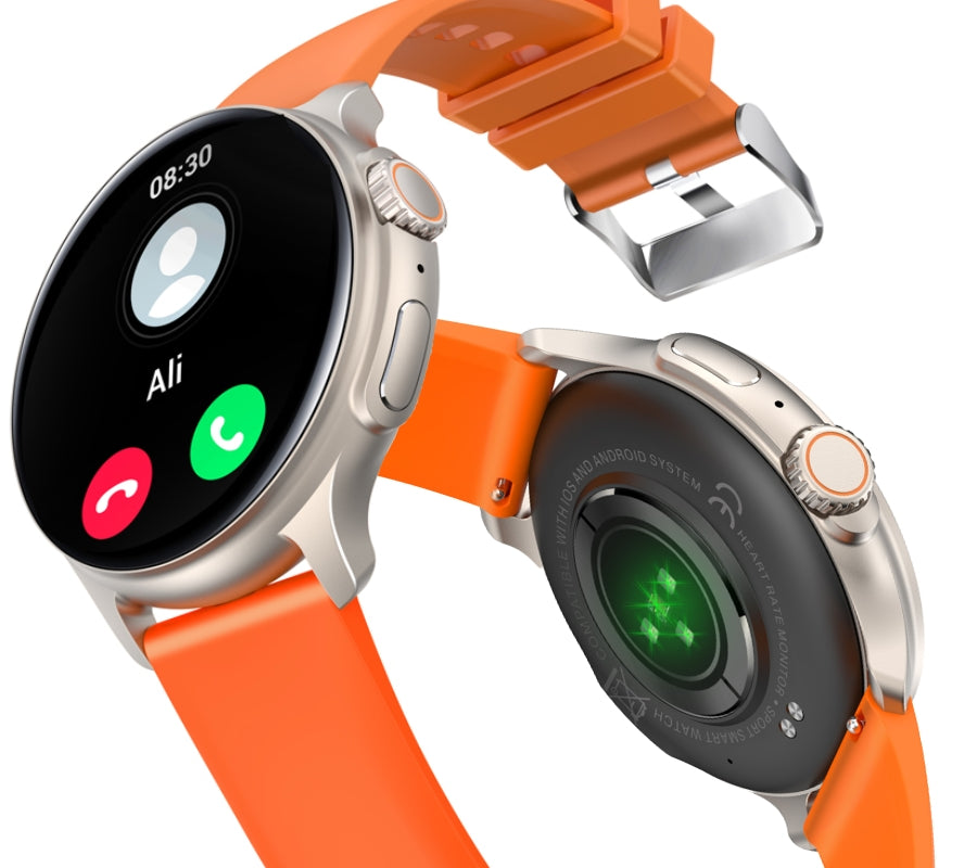 Smartwatch Męski RUBICON RNCF12 Tytan/Orange SMARUB245 – zdjęcie 4
