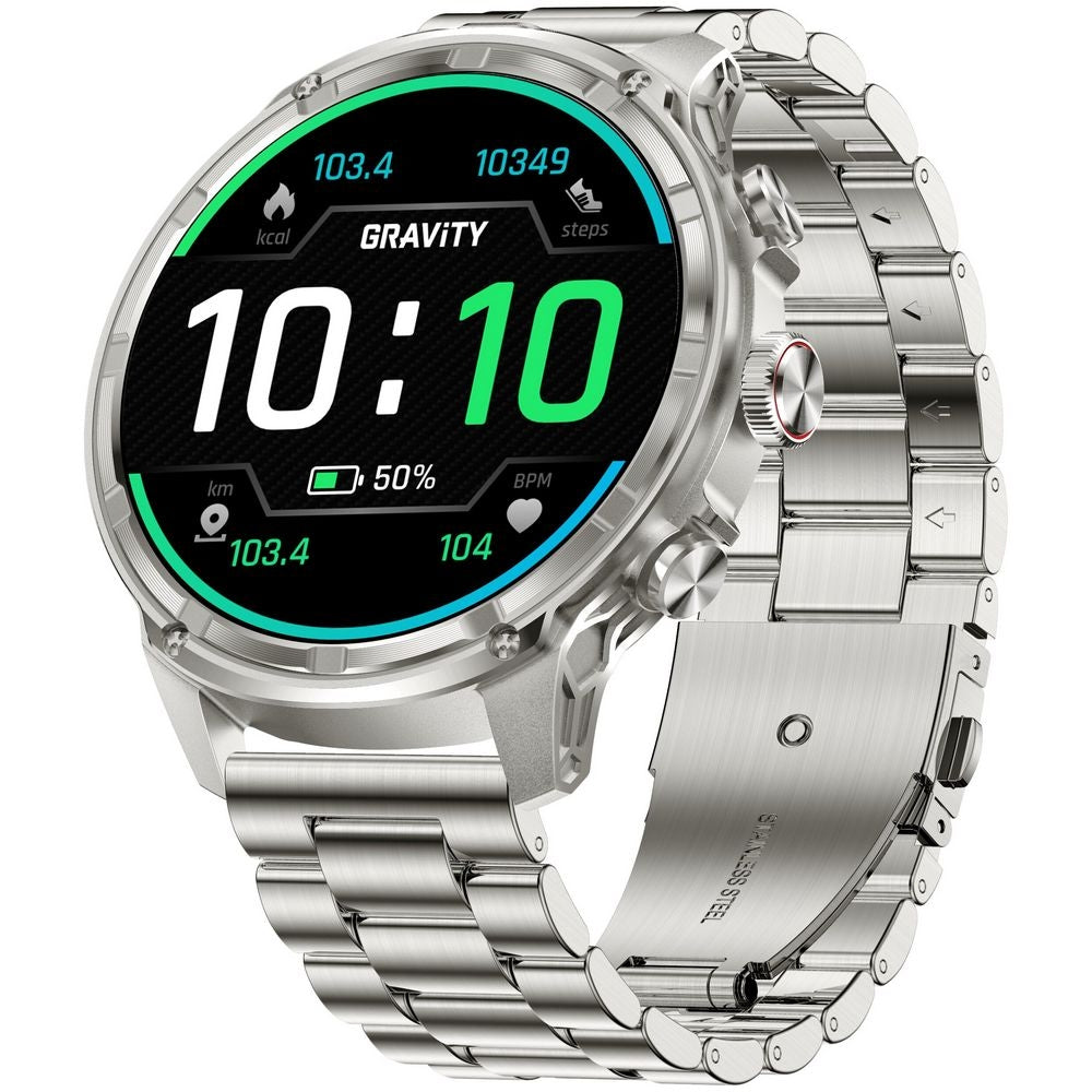 Smartwatch Gravity Srebrny Pasek + Bransoleta GT41-3 – zdjęcie 4