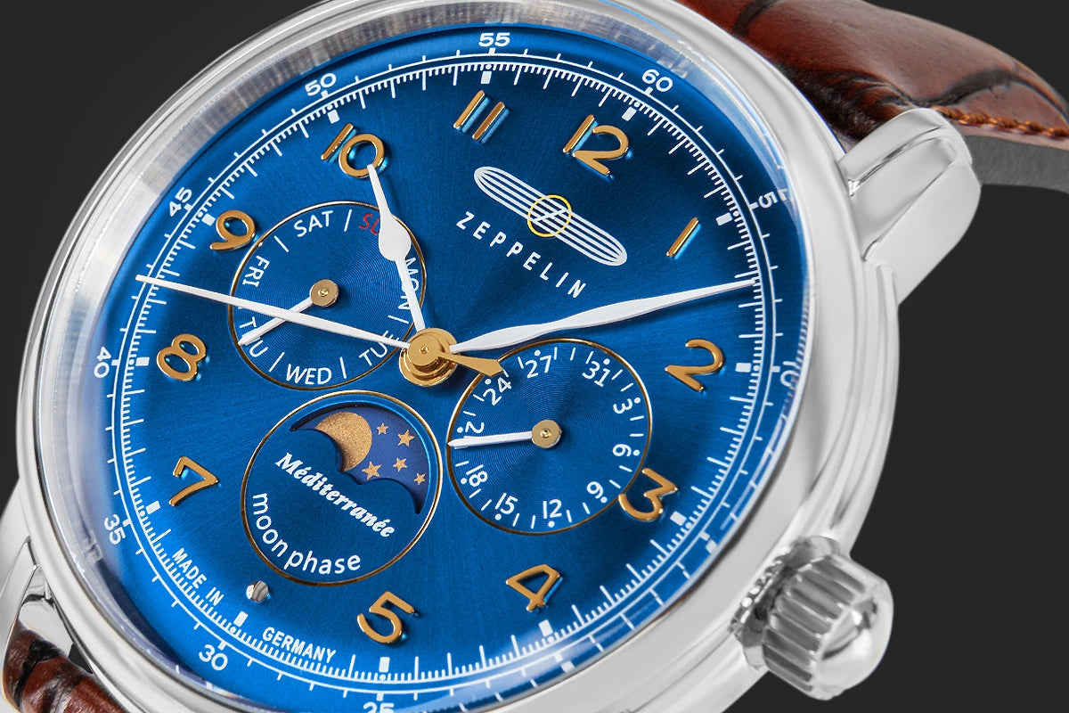 Zegarek Męski ZEPPELIN Mediterranee Moonphase 9636-3 + BOX – zdjęcie 4