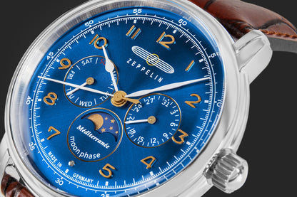 Zegarek Męski ZEPPELIN Mediterranee Moonphase 9636-3 + BOX – zdjęcie 4