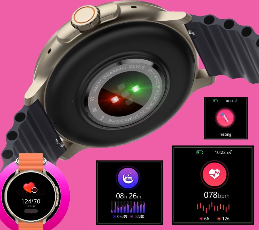 Smartwatch Damski RUBICON RNCF15 Tytan/Light Latte SMARUB260 – zdjęcie 4