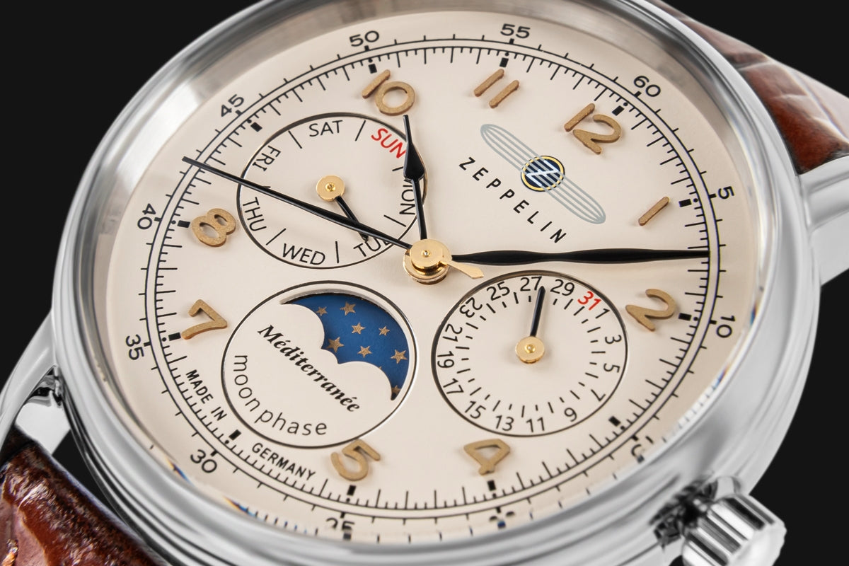 Zegarek Damski ZEPPELIN LZ121 Mediterranee Moonphase 9637-5 + BOX – zdjęcie 4