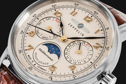 Zegarek Damski ZEPPELIN LZ121 Mediterranee Moonphase 9637-5 + BOX – zdjęcie 4