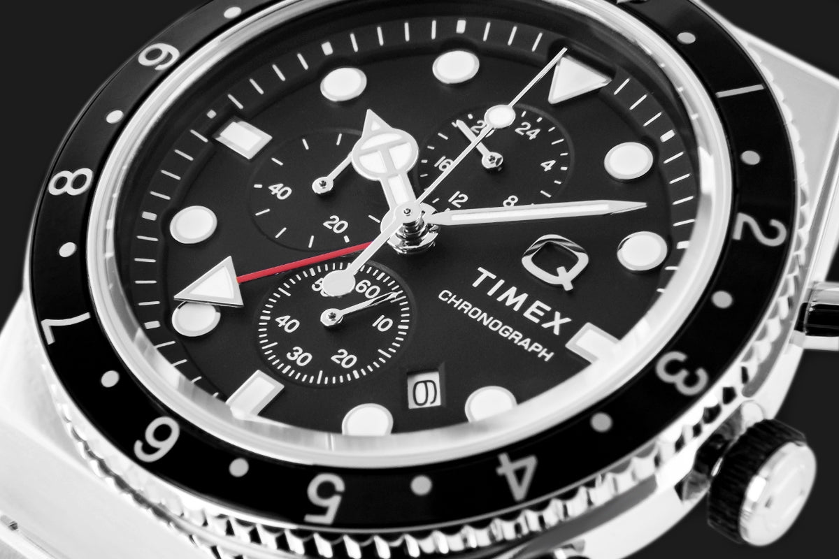 Zegarek Męski TIMEX Q Timex 3-Time Zone Chronograph TW2V69800 + BOX – zdjęcie 4