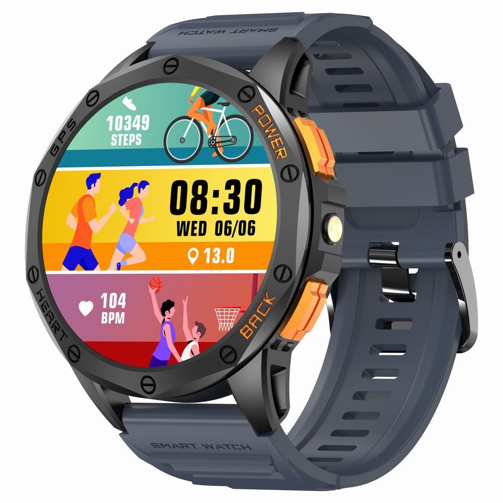 Smartwatch Męski GRAVITY GPS GT24-1 Czarny Pasek Silikonowy + Granatowy – zdjęcie 4