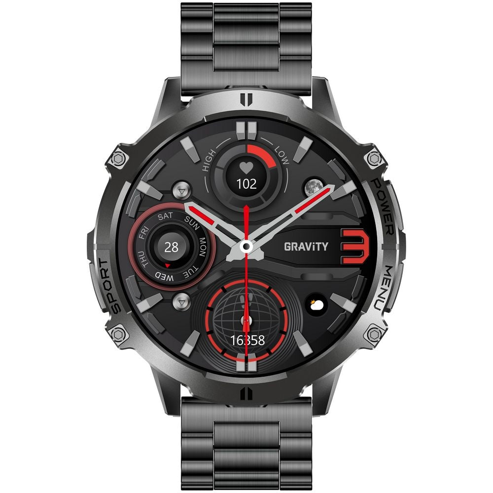 Smartwatch Gravity Czarny Pasek + Bransoleta GT42-1 – zdjęcie 4