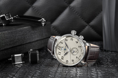 Zegarek Męski ZEPPELIN LZ127 Graf Zeppelin Dual Time 7644-5 + BOX – zdjęcie 4