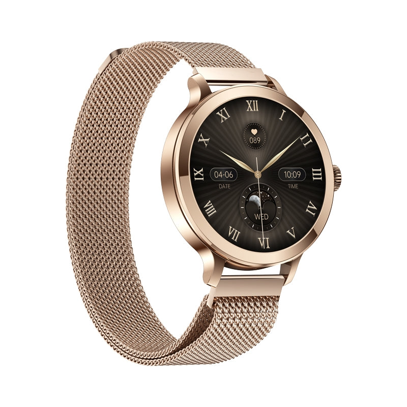 Smartwatch Damski VELTORI VT340-1 Złota Bransoleta + Różowy Pasek – zdjęcie 7