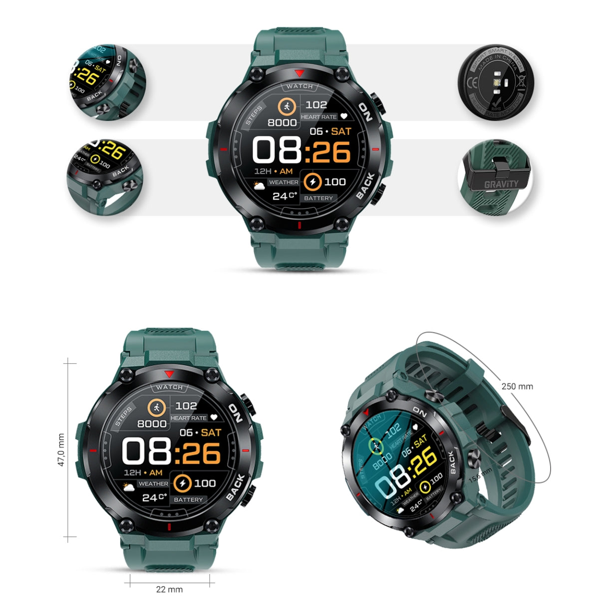 Smartwatch Gravity GT8-3 – zdjęcie 7