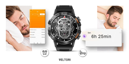 Smartwatch VELTORI VT120-1 Czarny Pasek Silikonowy – zdjęcie 9