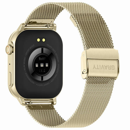 Smartwatch Gravity GT15-6 Czarny Pasek Silikonowy + Złota Bransoleta – zdjęcie 7
