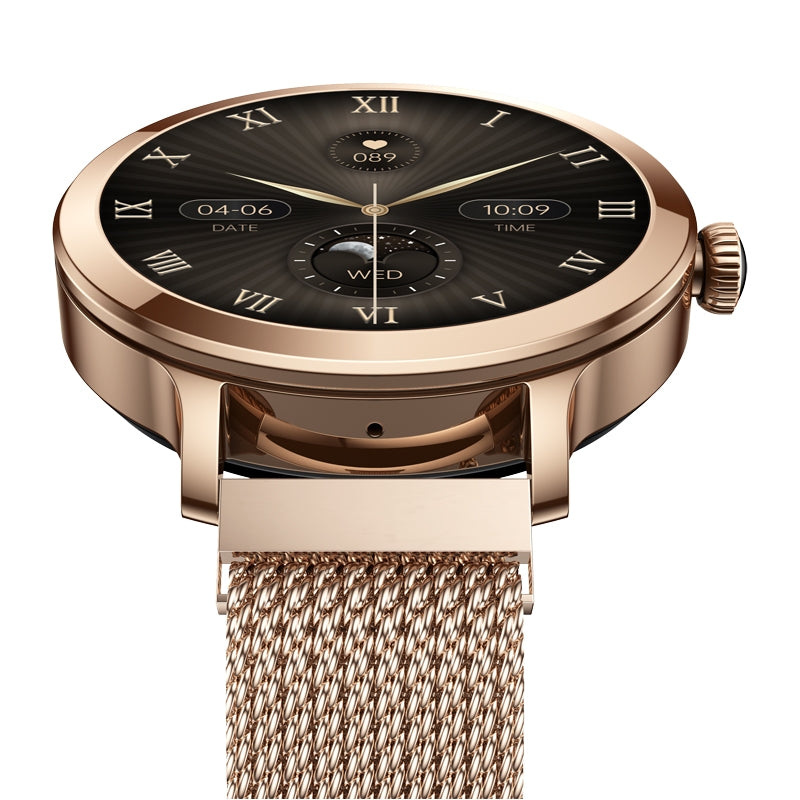 Smartwatch Damski VELTORI VT340-1 Złota Bransoleta + Różowy Pasek – zdjęcie 11